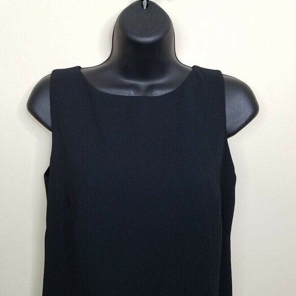 Ann Taylor Womens Sheath Dress Size 4 Vintage 90s Black Large Buttons Sleeveless - Picture 2 of 6